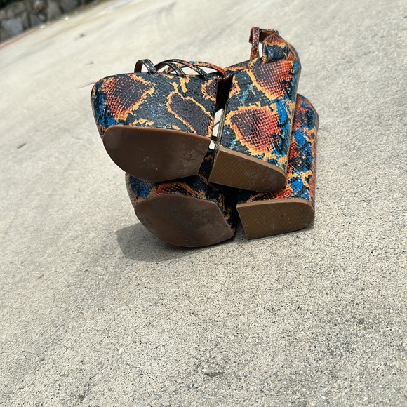 Jeffrey Campbell Multicolor Snakeskin Platform Sandal - Picture 4 of 8